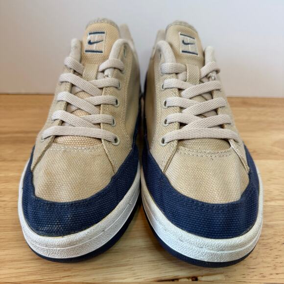 Nike GTS Canvas Shoes Tan Navy Blue Vintage 2001 Men’s Size 7 - 140330-242 - Picture 4 of 9